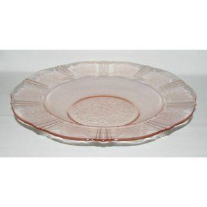 MacBeth Evans Glass AMERICAN SWEETHEART Pink Rimmed Flat Soup Bowl